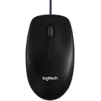 Мишка Logitech B100 Corded, USB, черна