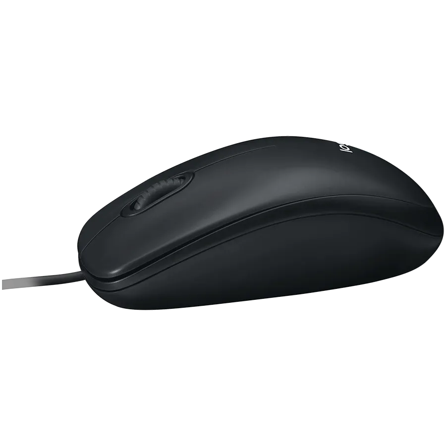 Мишка Logitech B100 Corded, USB, черна