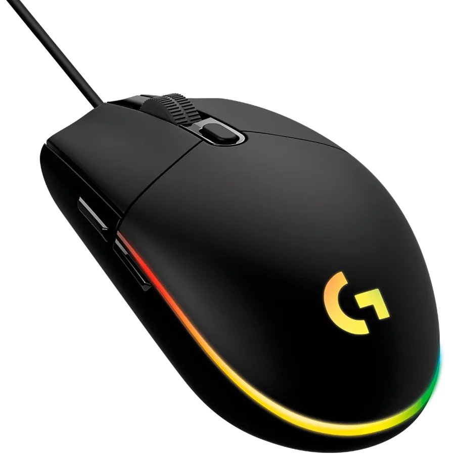 Геймърска мишка Logitech G102 Lightsync Corded, USB, EER, черна