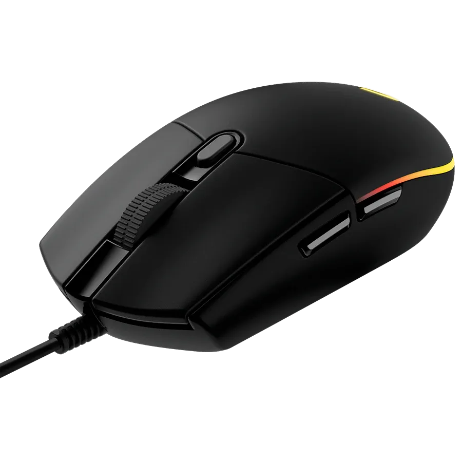 Геймърска мишка Logitech G102 Lightsync Corded, USB, EER, черна