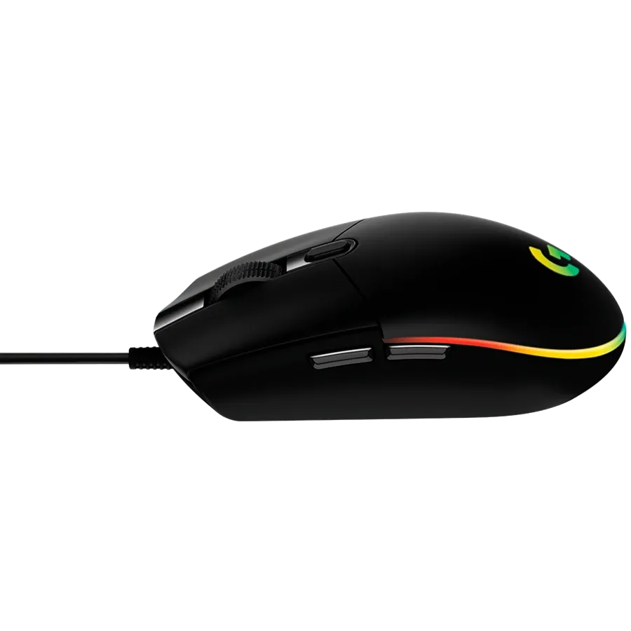 Геймърска мишка Logitech G102 Lightsync Corded, USB, EER, черна