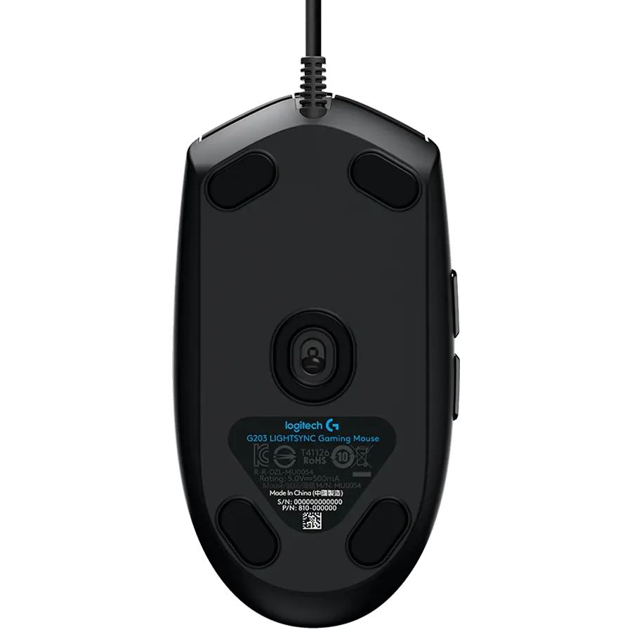Геймърска мишка Logitech G102 Lightsync Corded, USB, EER, черна