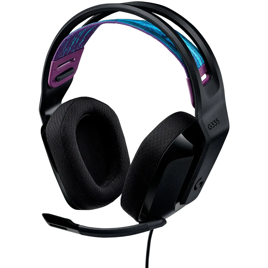 Слушалки Logitech G335 Wired, 3.5 MM, черни