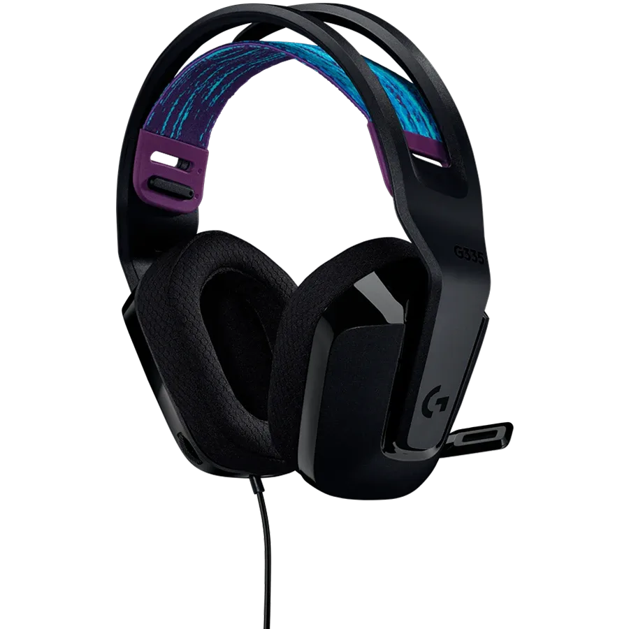 Слушалки Logitech G335 Wired, 3.5 MM, черни