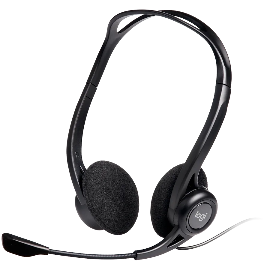 Слушалки Logitech PC960 Corded Stereo BLACK, USB