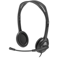 Слушалки Logitech H111 Corded Stereo, 3.5 MM, черни