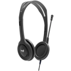 Слушалки Logitech H111 Corded Stereo, 3.5 MM, черни