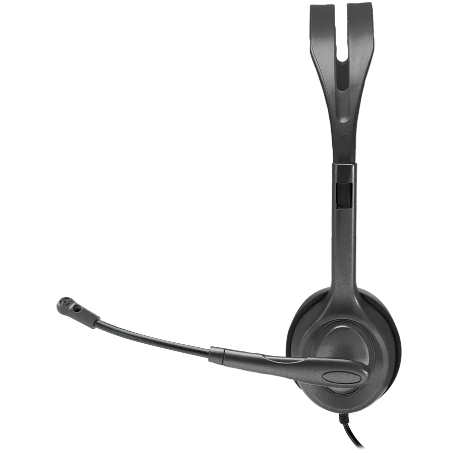Слушалки Logitech H111 Corded Stereo, 3.5 MM, черни