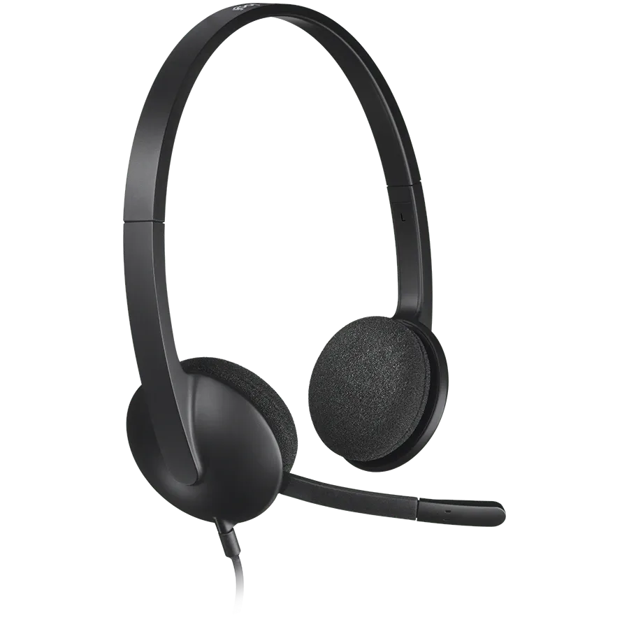 Слушалки Logitech H340 Corded, USB, черни