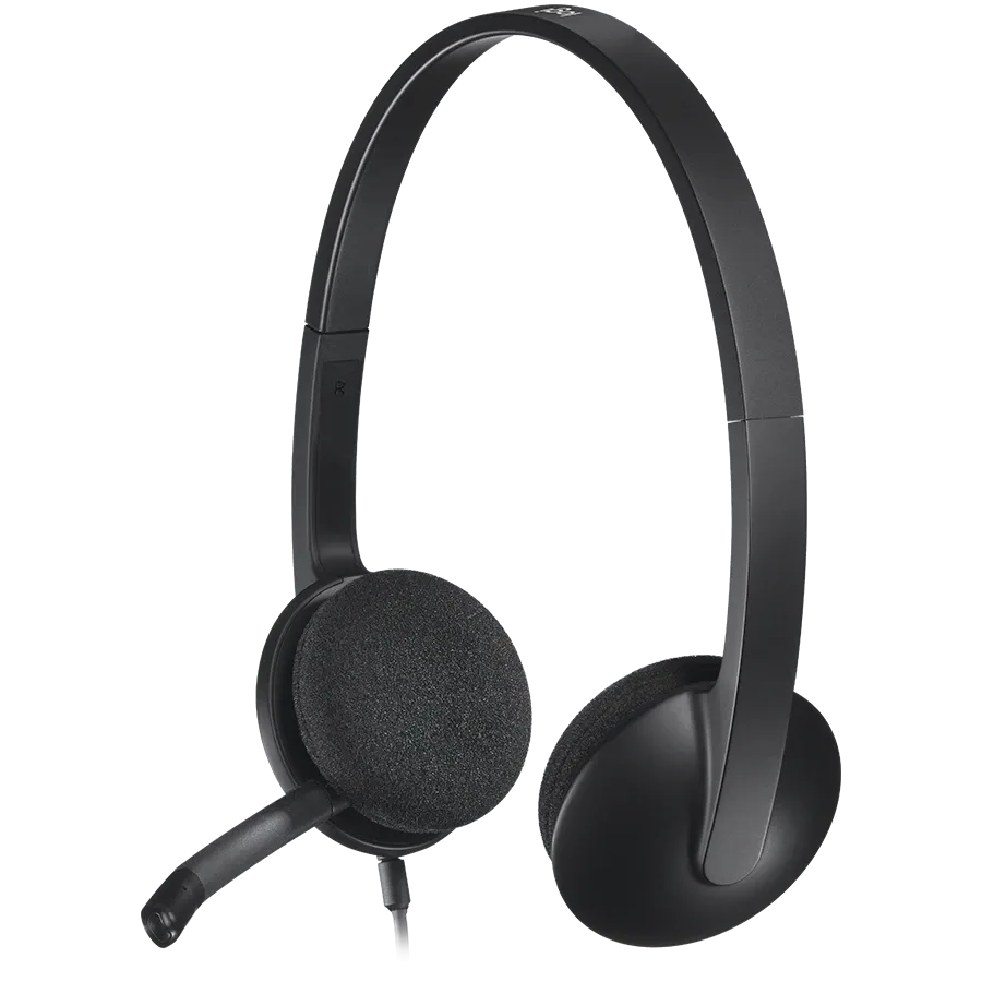 Слушалки Logitech H340 Corded, USB, черни