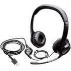 Слушалки Logitech H390 Corded, USB, черни