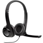 Слушалки Logitech H390 Corded, USB, черни