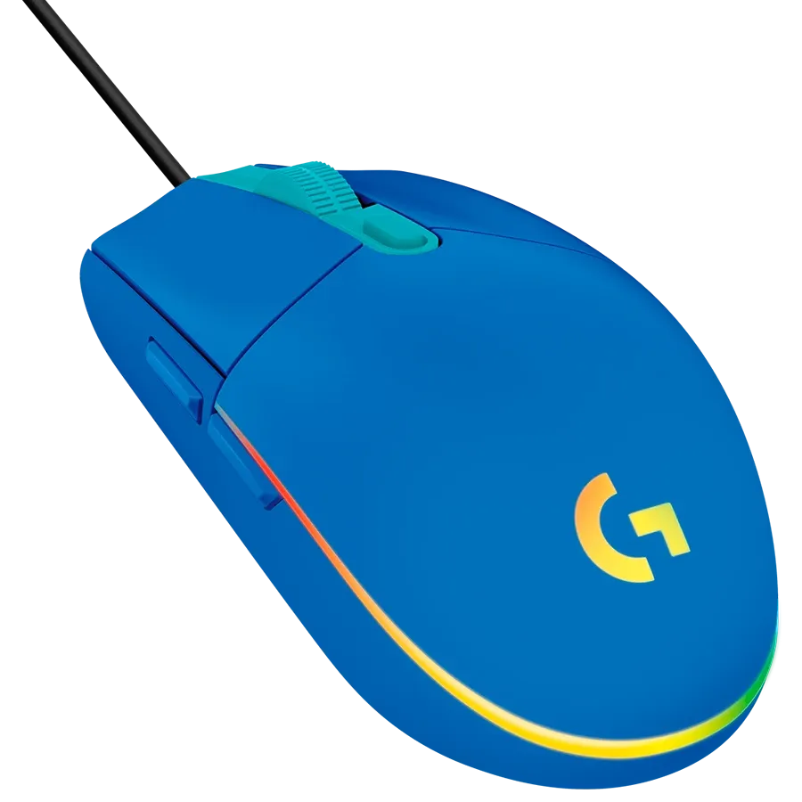 Мишка Logitech G102 Lightsync Corded, USB, EER, синя