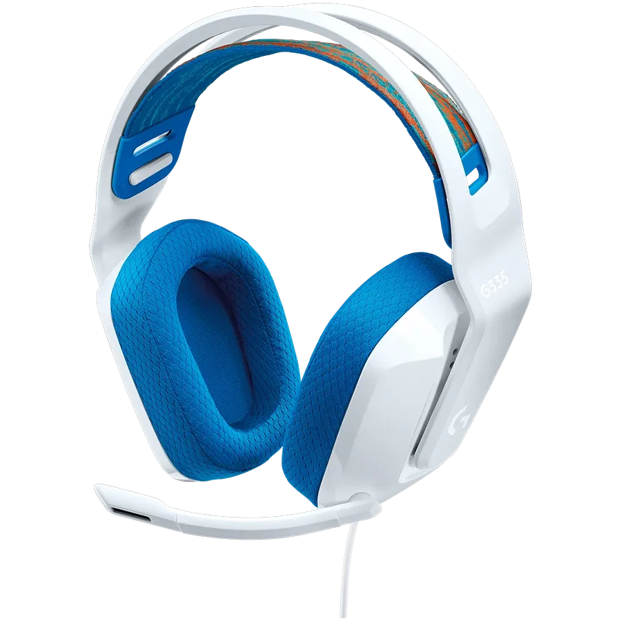 Слушалки Logitech G335 Wired, 3.5 MM, бяли