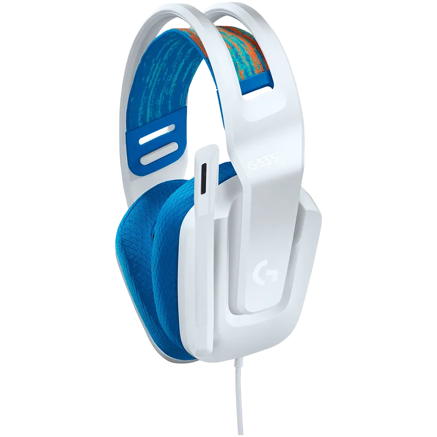 Слушалки Logitech G335 Wired, 3.5 MM, бяли