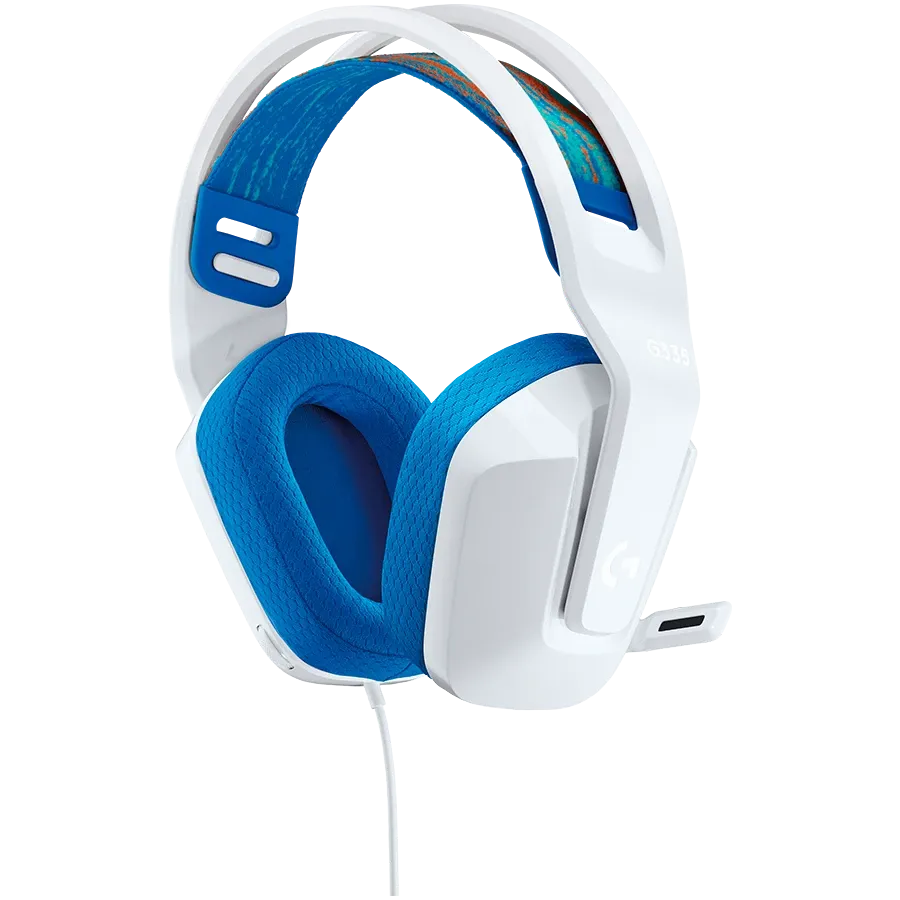 Слушалки Logitech G335 Wired, 3.5 MM, бяли