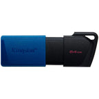 USB флаш памет Kingston 64GB USB3.2 Gen 1 DataTraveler Exodia M (Black +, синя