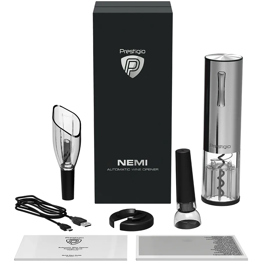 Електрическа отварачка за вино Prestigio Nemi, Electric wine opener