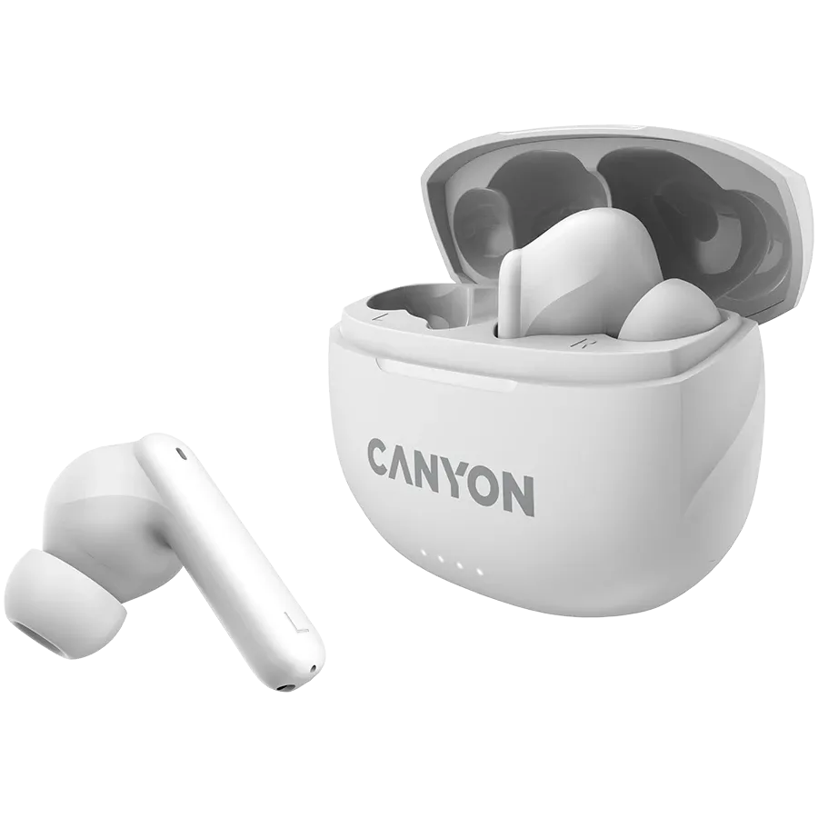 Безжични слушалки Canyon TWS-8 ENC, бяли