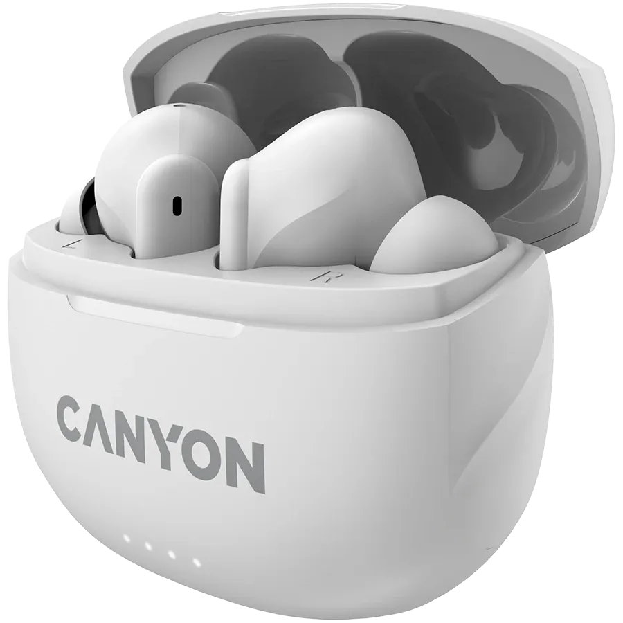 Безжични слушалки Canyon TWS-8 ENC, бяли