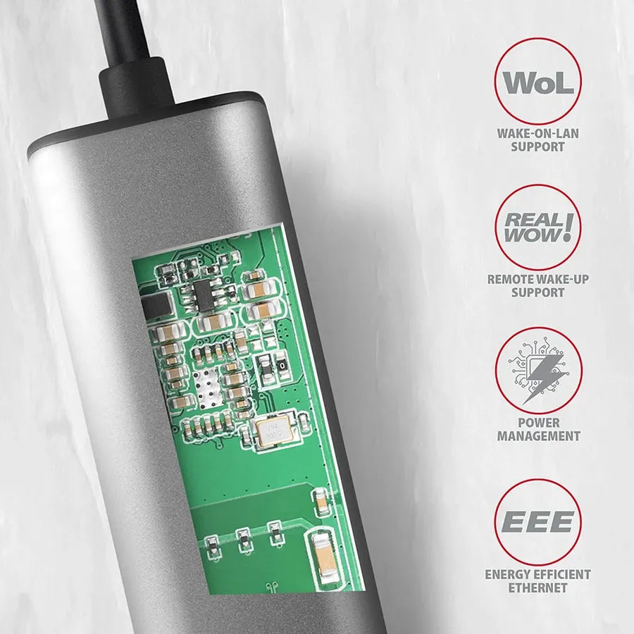 Адаптер Axagon ADE-25RC Superspeed USB-C 2.5 Gigabit ETHERNETCompact aluminum
