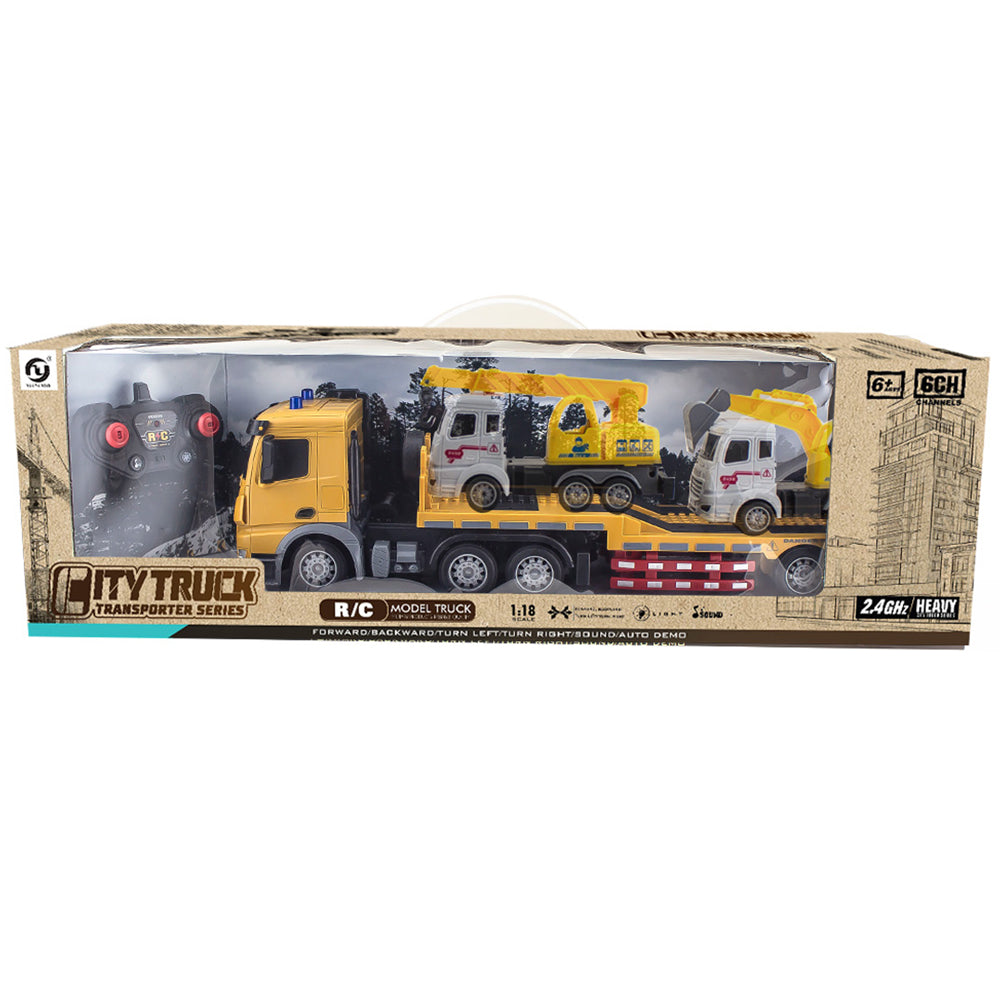 Yifeng City Truck Камион Автовоз Radio/C 1:18 с Бетонобъркачка и Самосвал