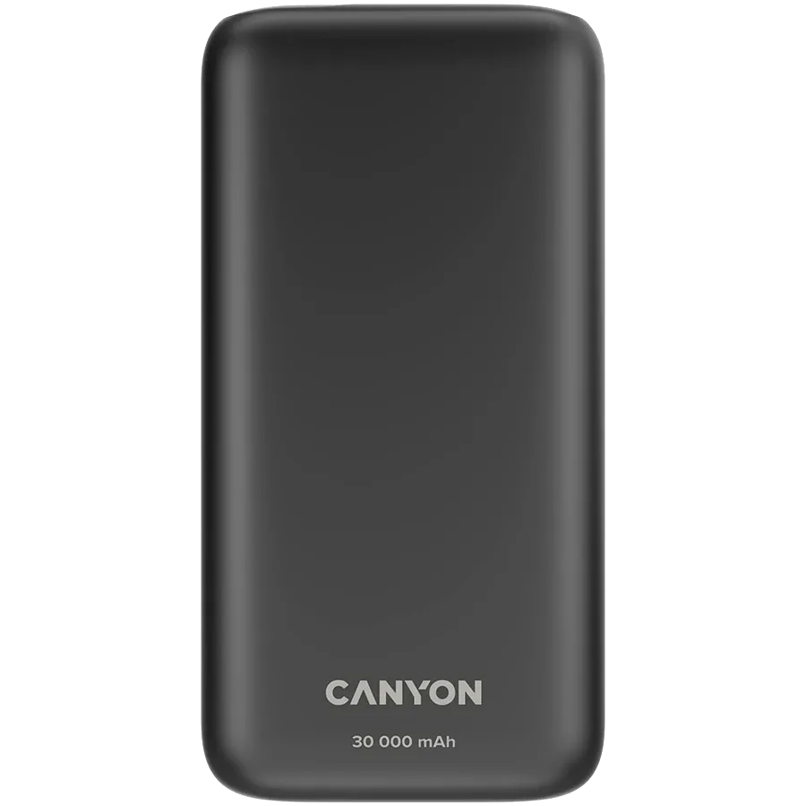 Външна батерия Canyon PB-301 LED 30000 mAh PD 20W QC 3.0, черна