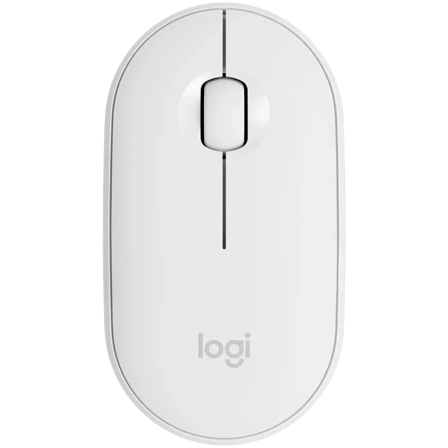 Мишка Logitech M350S Pebble 2 Bluetooth, Tonal, бяла