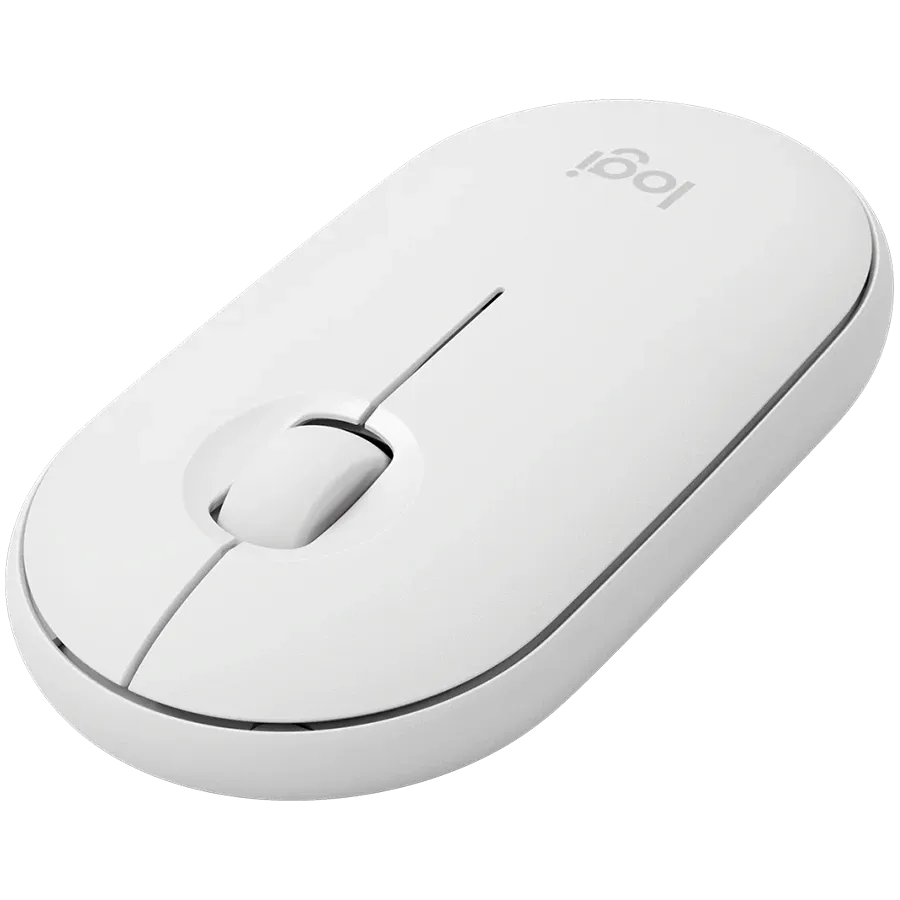 Мишка Logitech M350S Pebble 2 Bluetooth, Tonal, бяла