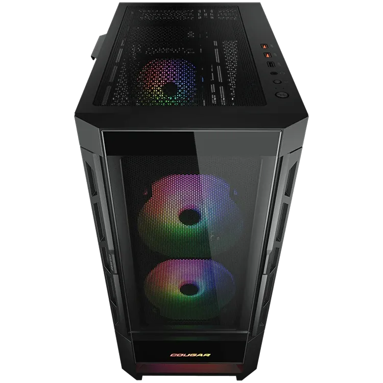 Компютърна кутия Cougar Duoface RGB PC Case, Mid Tower, черна