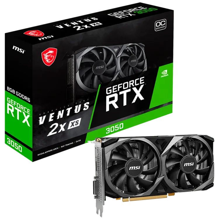 Видео карта MSI Nvidia GeForce RTX 3050 Ventus 2X XS 8G OC