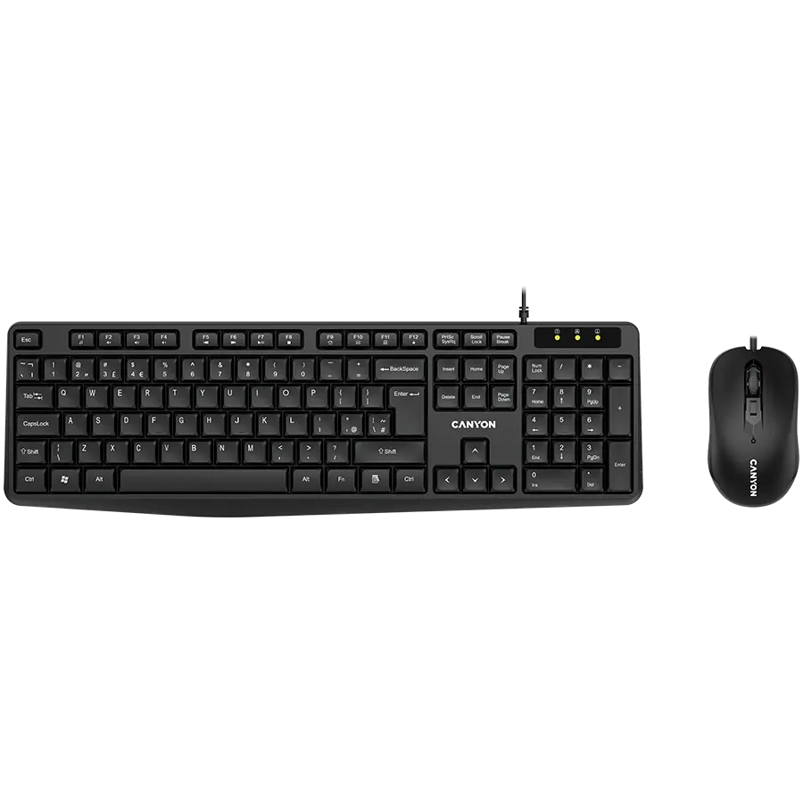 Клавиатура Canyon USB standard KB, water resistant BG layout bundle