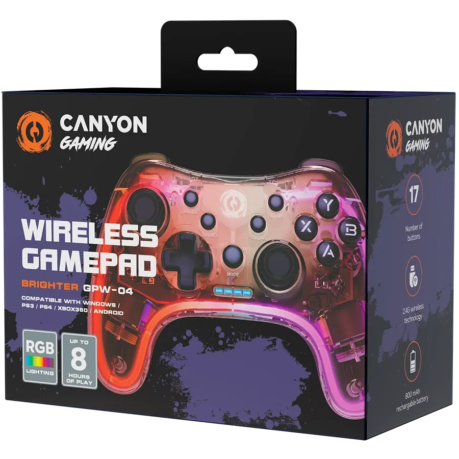 Геймпад Canyon gamepad Brighter GPW-04 Dongle Wireless Crystal