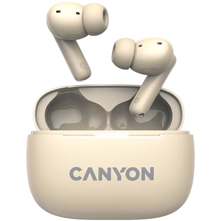 Безжични слушалки Canyon OnGo TWS-10 ANC+ENC, бежови