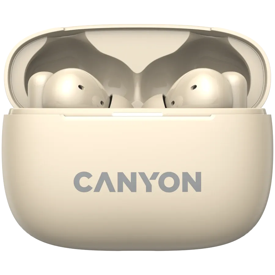 Безжични слушалки Canyon OnGo TWS-10 ANC+ENC, бежови