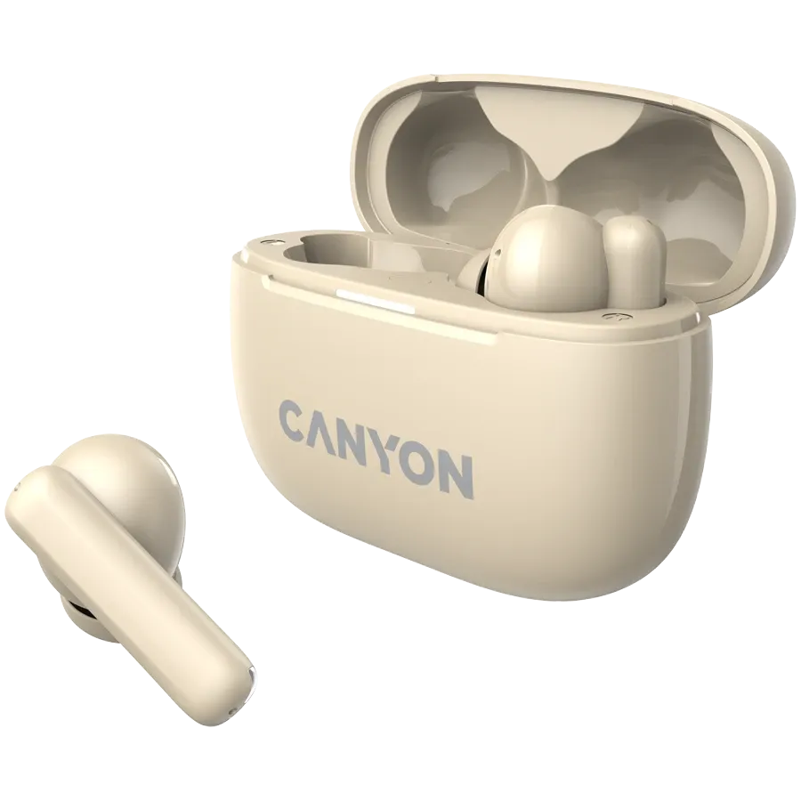 Безжични слушалки Canyon OnGo TWS-10 ANC+ENC, бежови