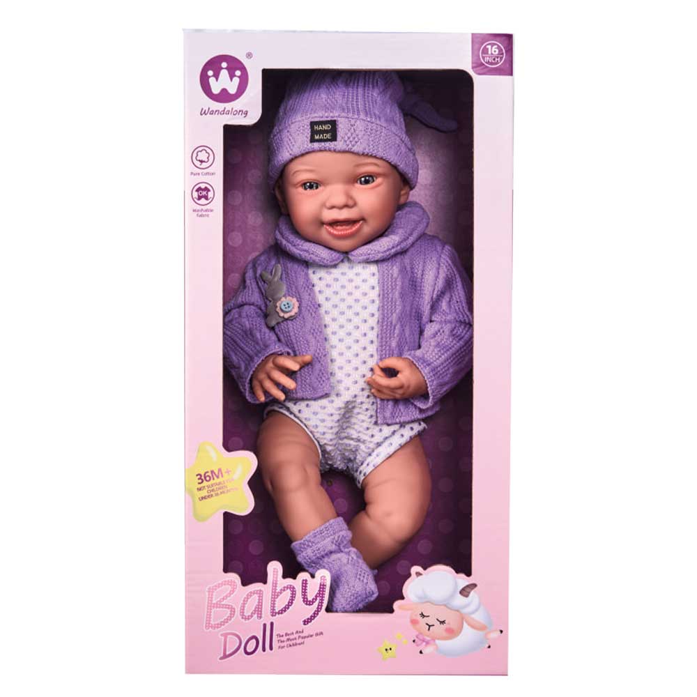 Yifeng Baby Doll Реалистично Бебе 41см. с Лилав Тоалет