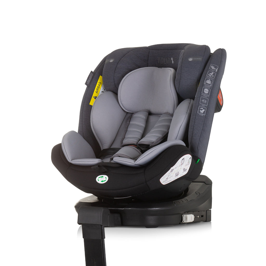 Chipolino Ст.кола 360 I-size 40-150 ТОРИНО сиво ми