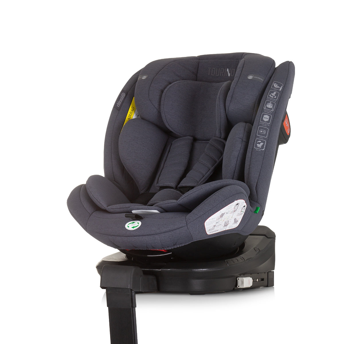 Chipolino Ст.кола 360 I-size 40-150 ТОРИНО гранит