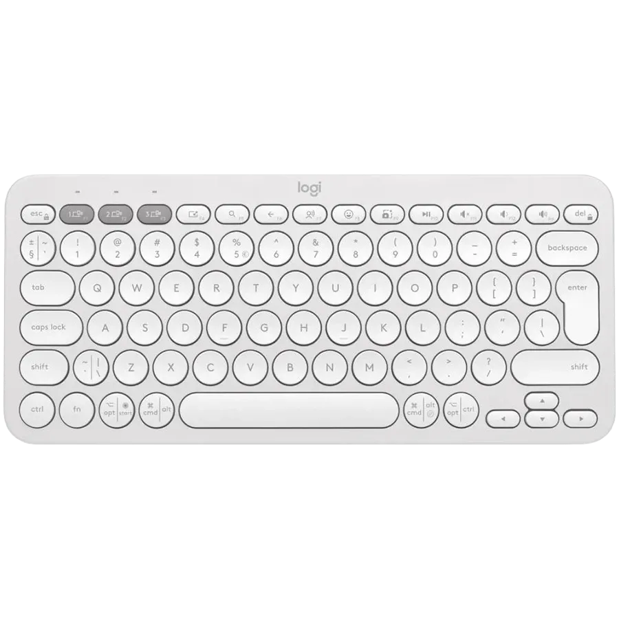 Клавиатура Logitech K380S Bluetooth, Tonal WHITE, US INT'L