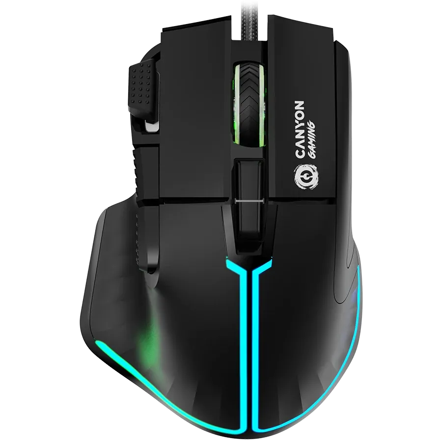 Геймърска мишка Canyon Fortnax GM-636 RGB 9buttons Wired, черна