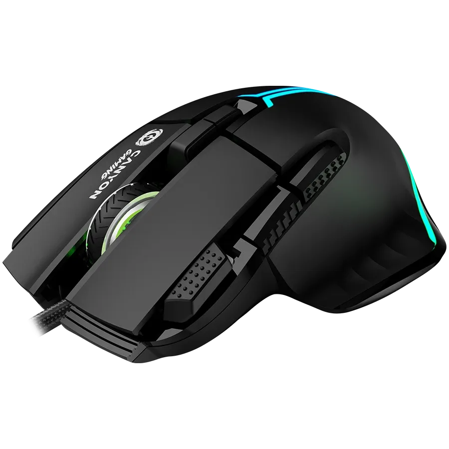 Геймърска мишка Canyon Fortnax GM-636 RGB 9buttons Wired, черна