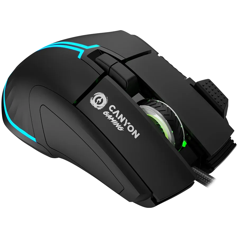Геймърска мишка Canyon Fortnax GM-636 RGB 9buttons Wired, черна