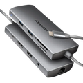 USB хъб Axagon HMC-8HLSA USB-C 3.2 Gen 1 hub