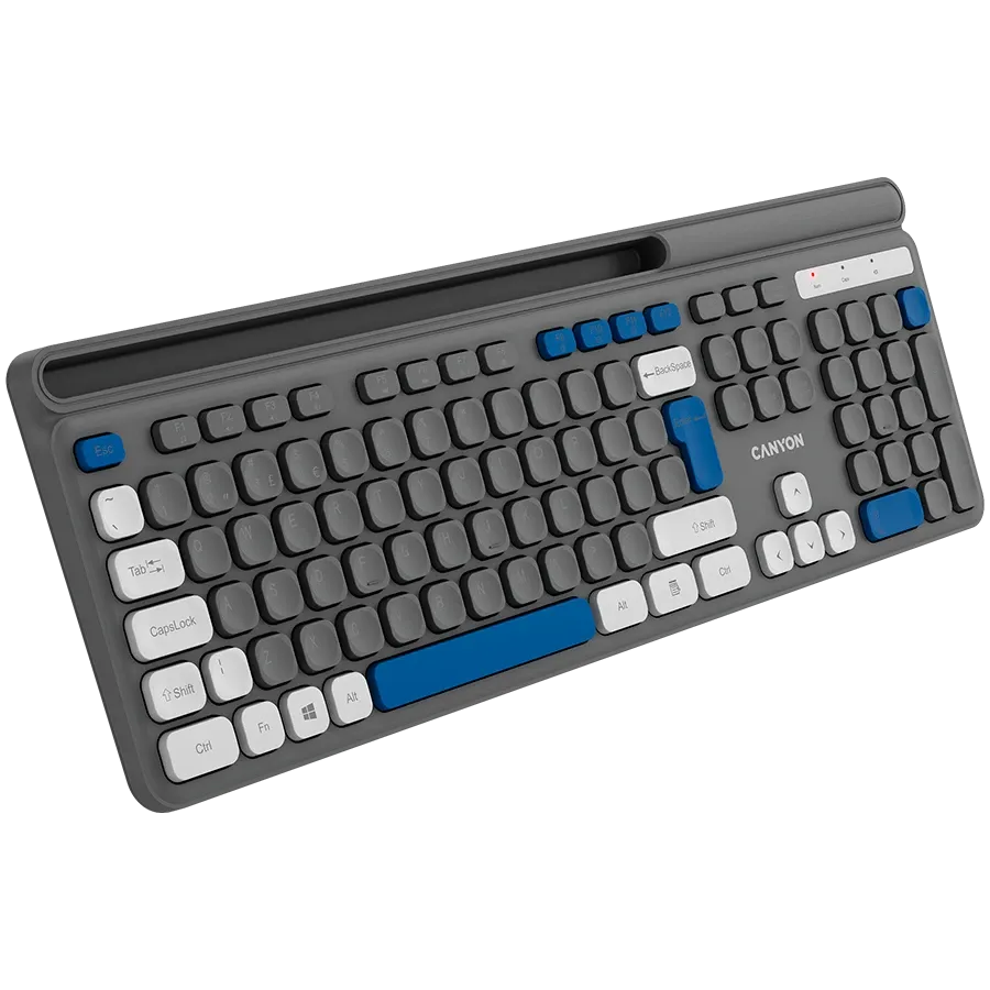 Клавиатура Canyon HKB-W03 EN AAA Wireless, сива