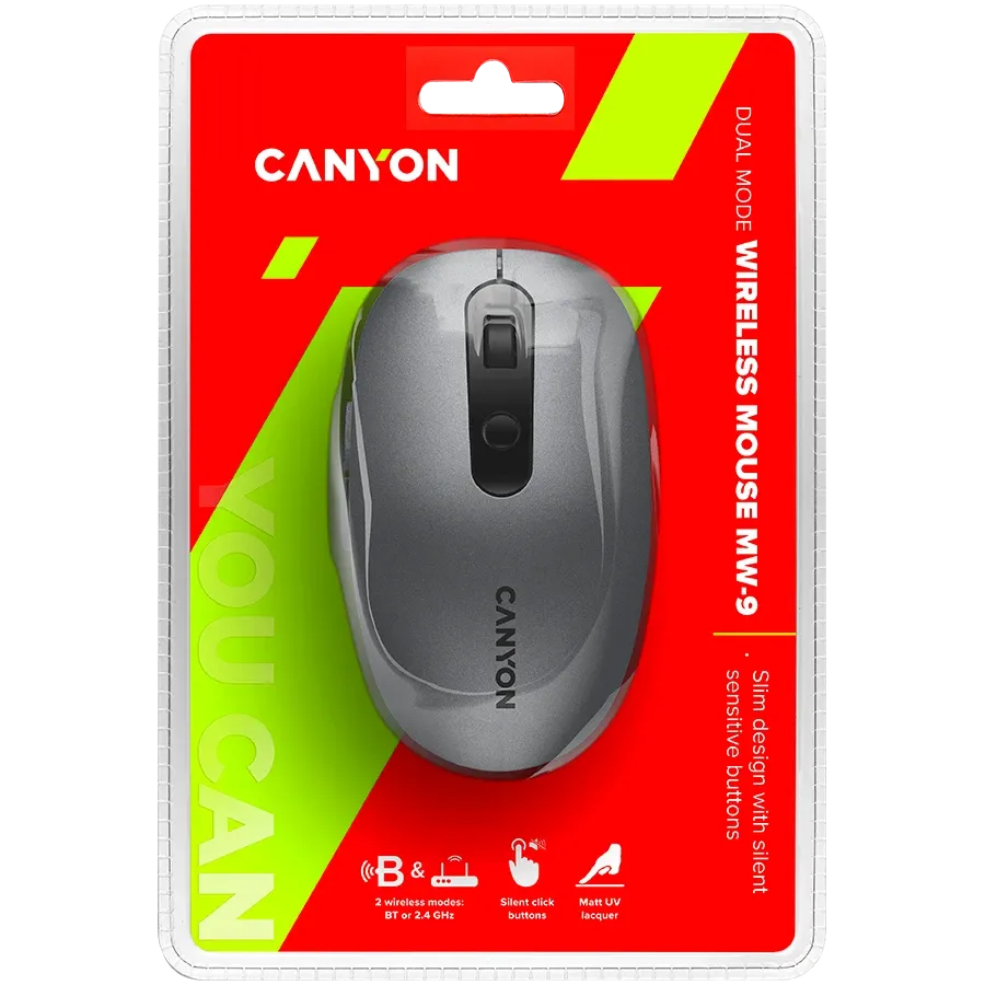 Мишка Canyon MW-9, 2 in 1 Wireless optical