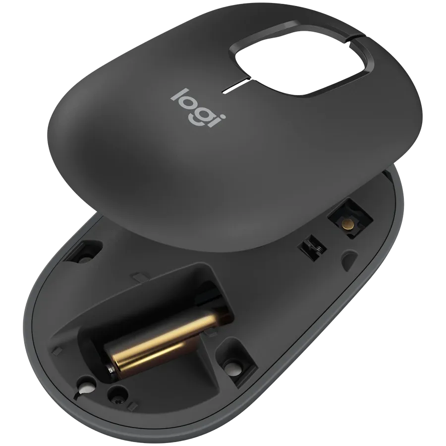 Мишка Logitech POP with emoji, GRAPHITE, BT