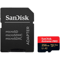 Карта памет SanDisk Extreme PRO microSDXC 256GB + SD Adapter + 2 years