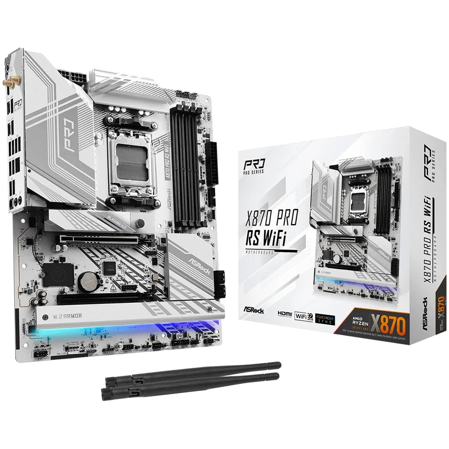 Дънна платка ASRock AMD X870 (X870 PRO RS WIFI)