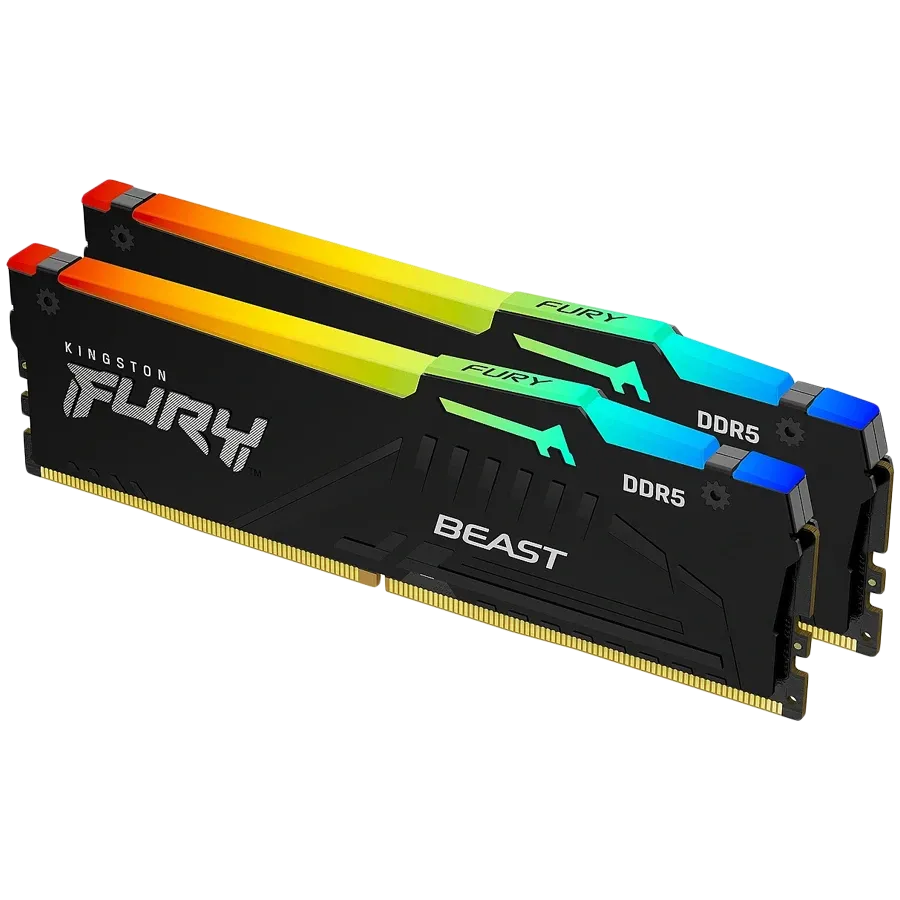 RAM памет Kingston 32GB 6000MT/s DDR5 CL36 DIMM (Kit of 2) FURY Beast RGB EXPO